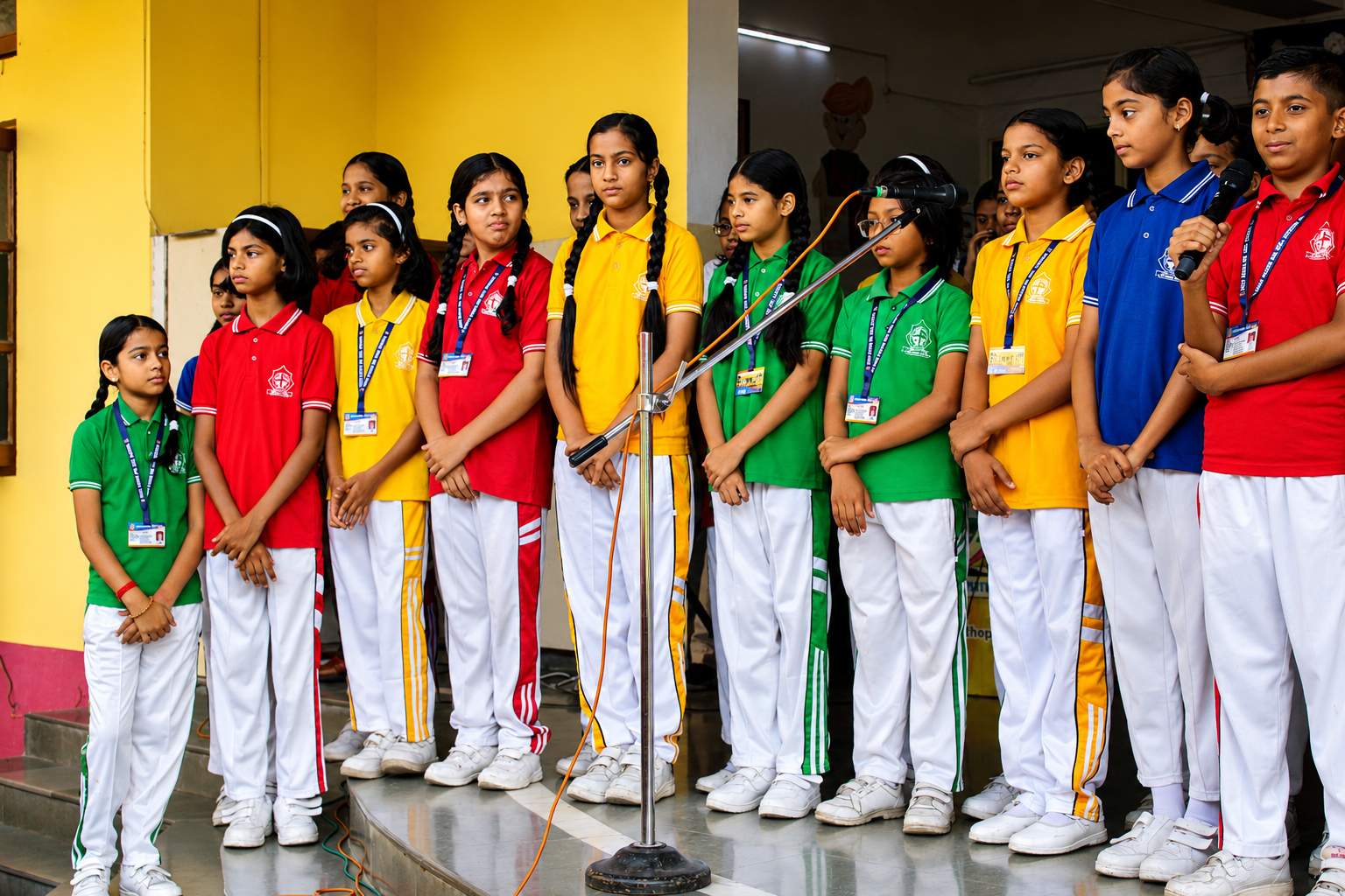 Students learning at Holy Cross School